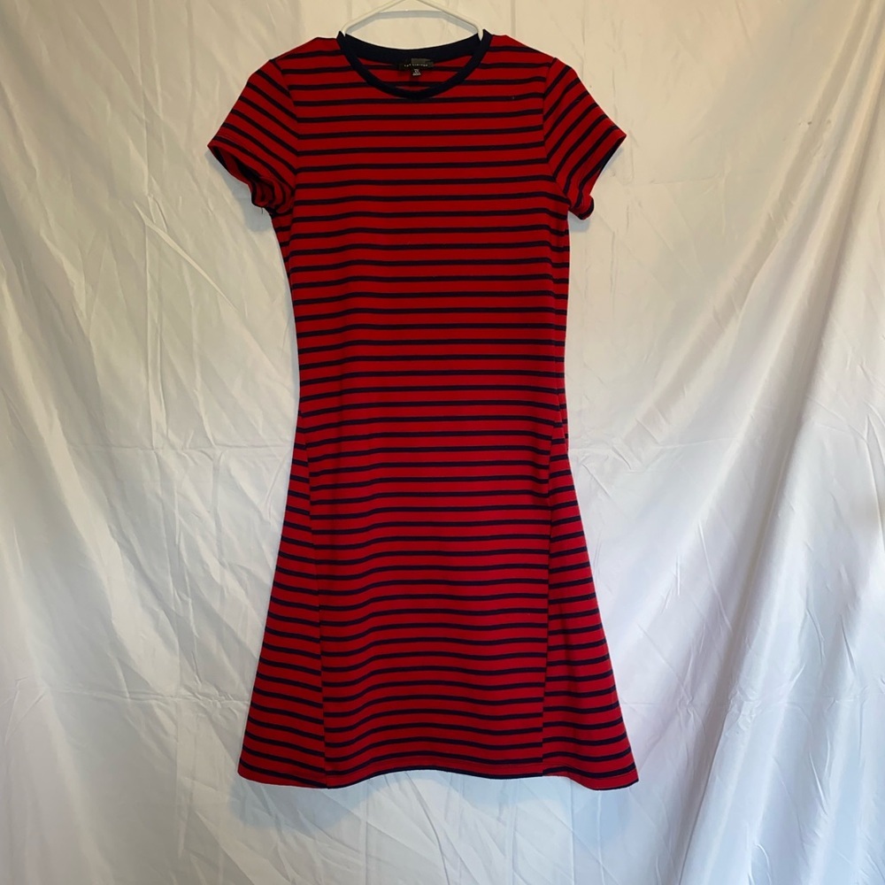 The Limited Red and Black A-Line Mini Dress